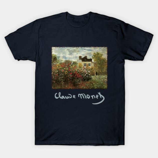 Monet's Garden at Argenteuil by Claude Monet T-Shirt by MasterpieceCafe